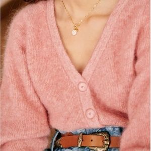 Sezane Mia Cardigan in Rosewood (NWOT)